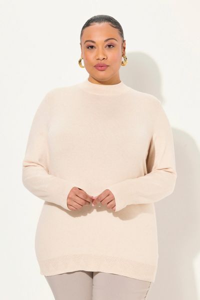 Ulla Popken Strickpullover Pullover Stehkragen Langarm günstig online kaufen
