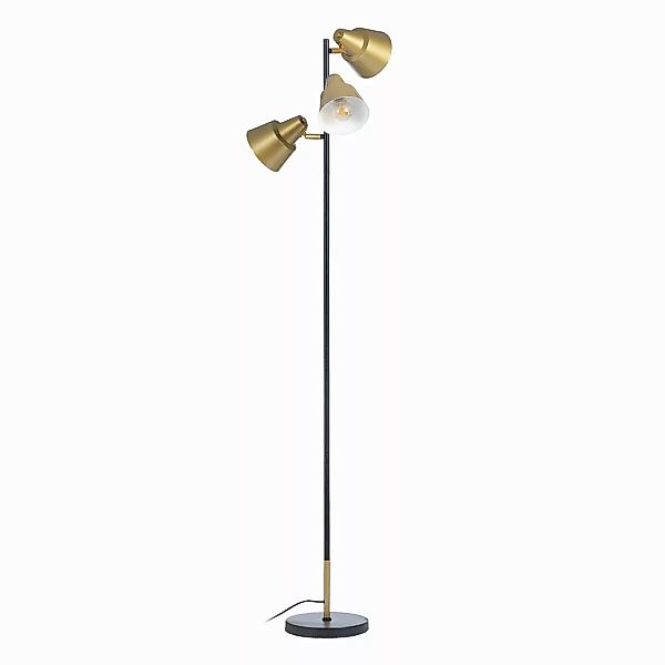 Stehlampe 30 X 30 X 155 Cm Schwarz Gold Metall günstig online kaufen