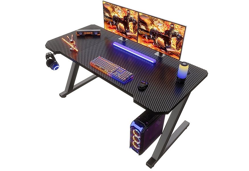HOMALL Gamingtisch Gaming Tisch Computertisch Schreibtisch 120 x 60 cm, Z-F günstig online kaufen