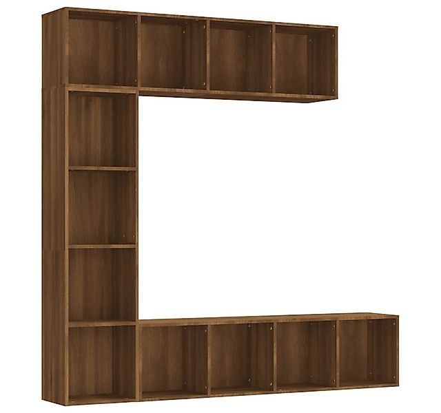 vidaXL Bücherregal 3-tlg. Bücherregal-/TV-Schrank-Set Braun Eichen-Optik, 3 günstig online kaufen