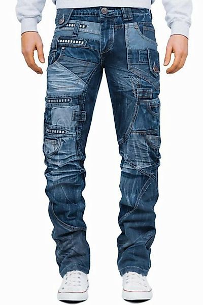 Kosmo Lupo 5-Pocket-Jeans Auffällige Herren Hose BA-KM001 Blau W30/L32 (1-t günstig online kaufen