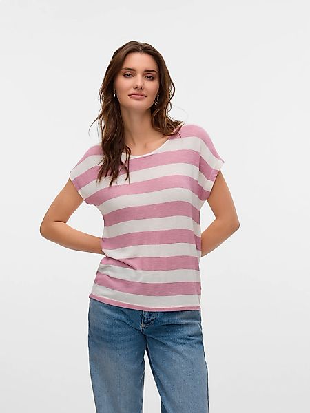 Vero Moda Kurzarmshirt "VMWIDE STRIPE SL TOP GA JRS NOOS" günstig online kaufen