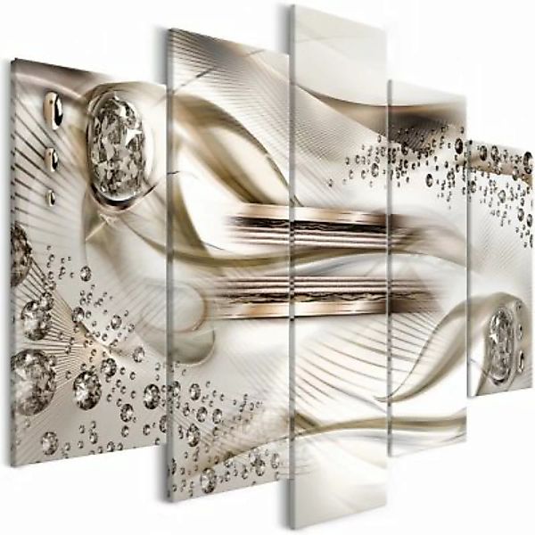 artgeist Wandbild Underwater Harp (5 Parts) Wide Brown weiß/bronze Gr. 200 günstig online kaufen