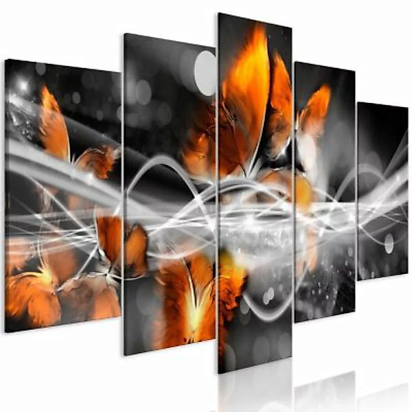 artgeist Wandbild Swarm of Butterflies (5 Parts) Wide Grey mehrfarbig Gr. 2 günstig online kaufen