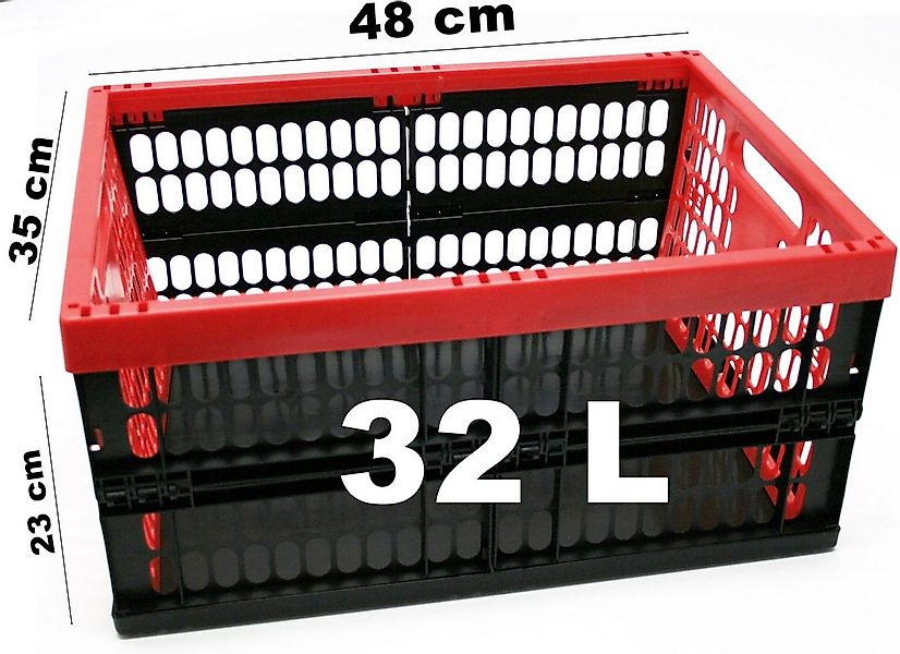 Ebaxx Klappbox Klappbar Box Kiste Transport Einkaufskorb Faltbar 45 Liter, günstig online kaufen