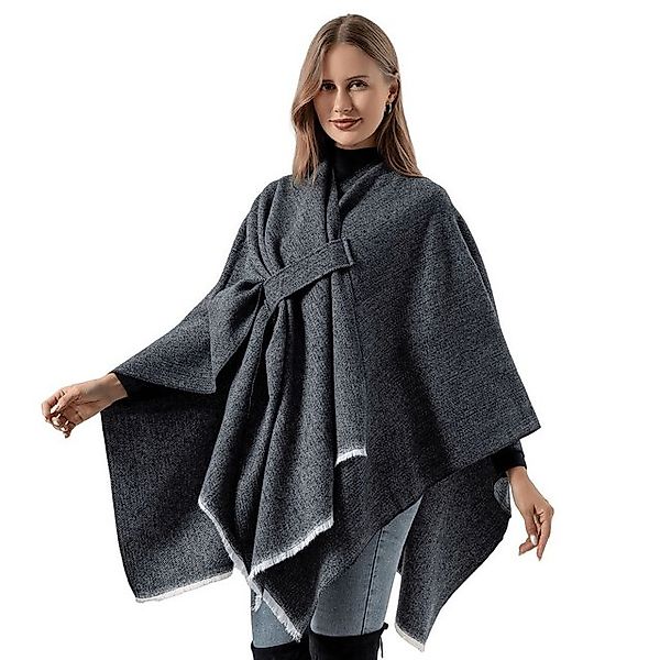 ibettertec Strickponcho Damen warmer Schal, Winterschal Herbstschal, Cape ( günstig online kaufen