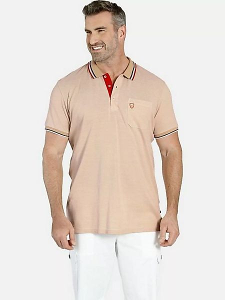 Charles Colby Poloshirt EARL IVOR zweifarbiges Pikee-Poloshirt günstig online kaufen