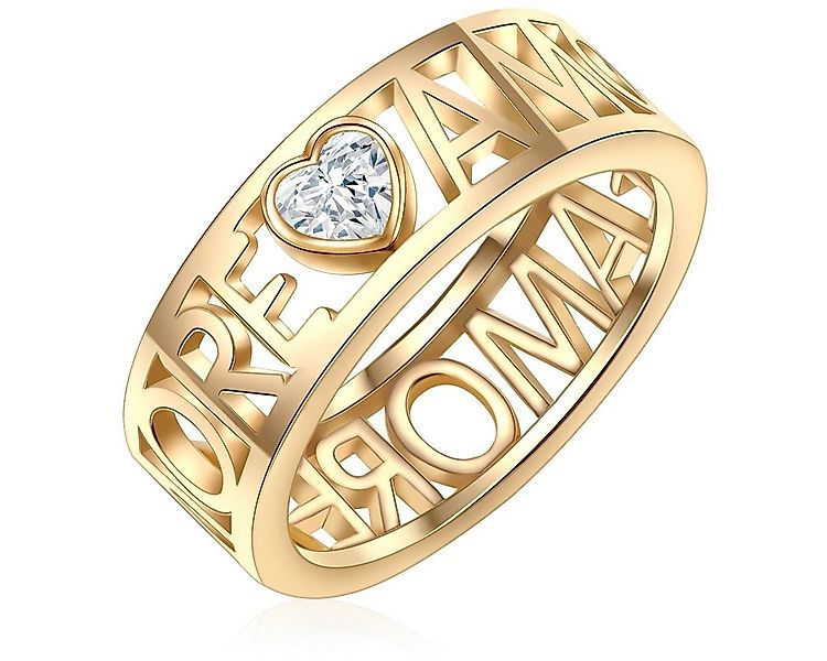 Lulu & Jane Fingerring gelbgold, verziert mit Kristallen von Swarovski® günstig online kaufen