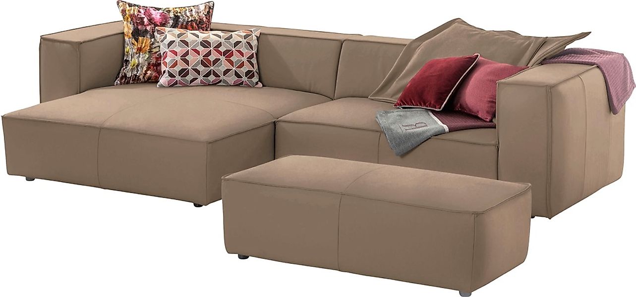 W.SCHILLIG Ecksofa »around-the-block«, (Spar-Set), inklusive Hocker, mit el günstig online kaufen