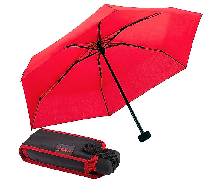 EuroSCHIRM® Taschenregenschirm Dainty, rot, besonders leicht, günstig online kaufen