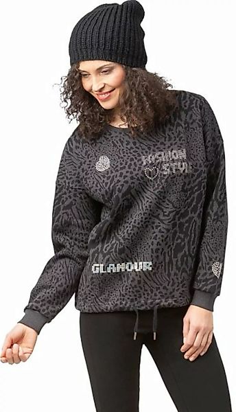 Estefania for woman Sweater 186-7131 Sweater in Animal-Print mit Strassbesa günstig online kaufen