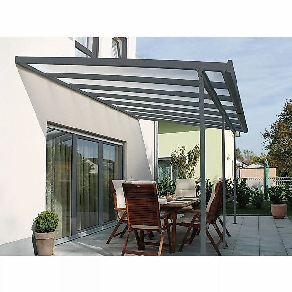 Gutta Terrassenüberdachung Bausatz Anthrazit 426 cm x 306 cm günstig online kaufen