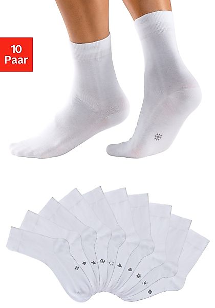 H.I.S Basicsocken (Packung, 10-Paar) mit eingestrickten günstig online kaufen