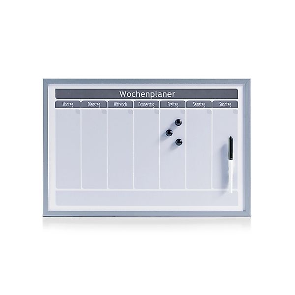 Zeller Present Memoboard Wochenplaner, magnetisch, alugrau günstig online kaufen