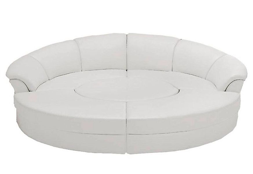 JVmoebel Sofa Runde Xxl Polster Wohnlandschaft Rundsofa Ecksofa Ledersofa, günstig online kaufen