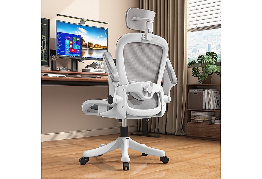 POPOLIC Bürostuhl Verstellbarer Netz-Gamingstuhl mit Kopf-/Lordosenstütze f günstig online kaufen