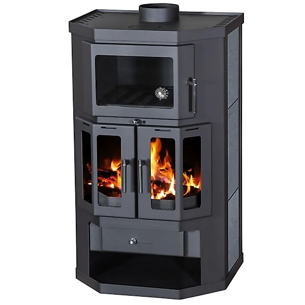 Victoria Kaminofen Taro 2FS Speckstein mit Backfach und 9,51 kW günstig online kaufen