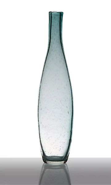 Glasvase Flaschenvase Dekovase Blütenvase Belly Aquablau 40 cm günstig online kaufen