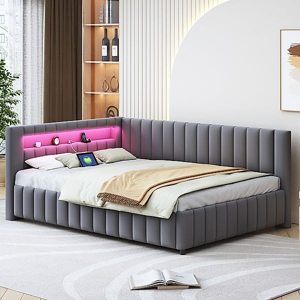 REDOM Polsterbett Schlafsofa Multifunktionsbett, Funktionsbett Stauraumbett günstig online kaufen