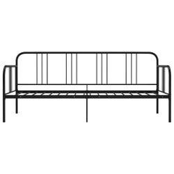 vidaXL Bett Schlafsofa Bettgestell Schwarz Metall günstig online kaufen