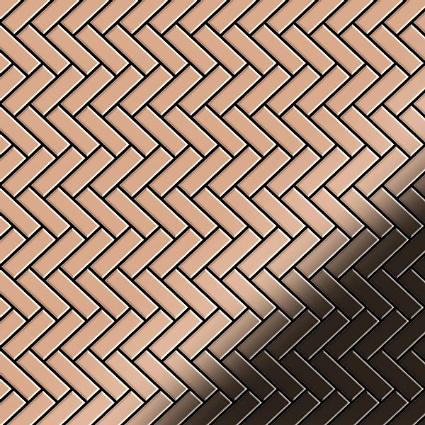 ALLOY Mosaik Fliese Massiv Metall Kupfer Gewalzt Kupfer 1,6mm Stark Herring günstig online kaufen