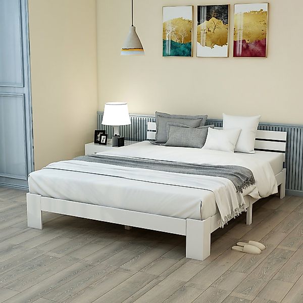 Flieks Holzbett, Doppelbett Ehebett Massivholzbett Bettgestell günstig online kaufen