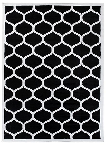 Mazovia Designteppich Modern Teppich Geometrische Muster schwarz weiß - Kur günstig online kaufen
