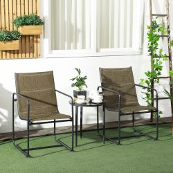 Outsunny Sitzgruppe Gartenstühle 2er-Set, Gartensessel Set günstig online kaufen