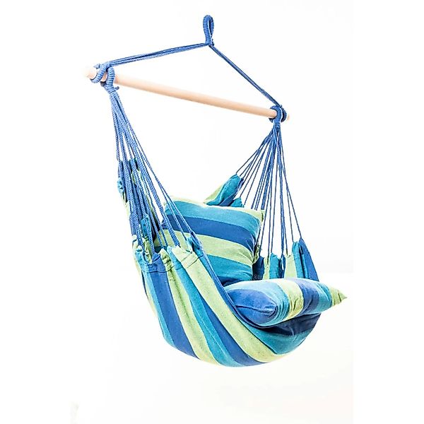 Jet-Line Hängematte Hängesessel Relax IV blau 100 % Baumwolle Hängesit günstig online kaufen
