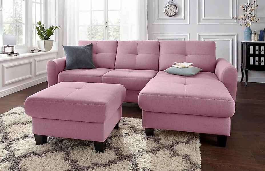 sit&more Ecksofa "Varese L-Form", mit Federkern, wahlweise mit Bettfunktion günstig online kaufen