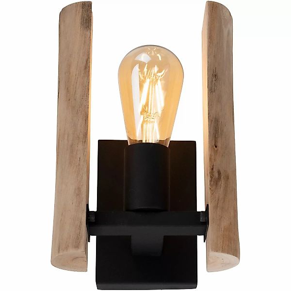 Just Light. Wandleuchte Log 10 W Holz Natur H: 25 cm günstig online kaufen