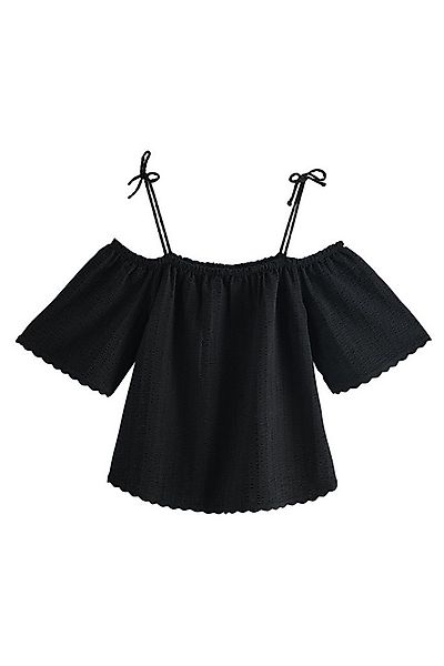 Next Carmenbluse Bardot-Kurzarmoberteil mit Trägern aus Baumwolle (1-tlg) günstig online kaufen
