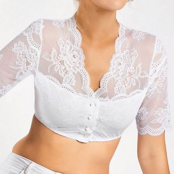 Nina Von C. Dirndlbluse Nina von C. Dirndlbluse mit Knopfleiste (34 Champag günstig online kaufen
