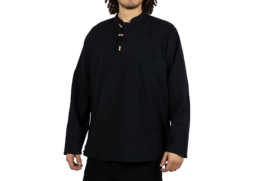 KUNST UND MAGIE Langarmhemd Herren Fischerhemden bequemer Schnitt klassisch günstig online kaufen