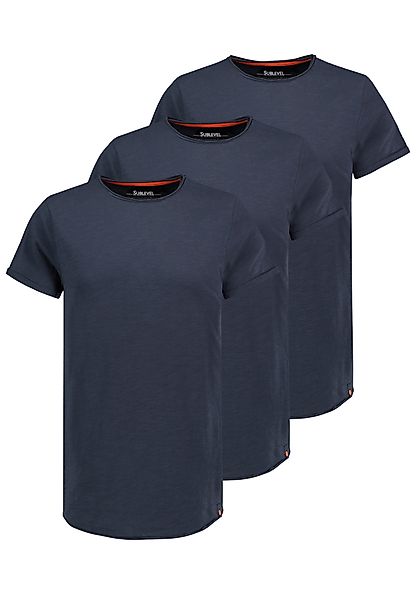 SUBLEVEL T-Shirt Kurzarm Rundhals 3er Pack günstig online kaufen