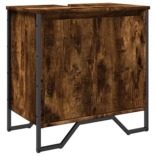 vidaXL Waschbeckenunterschrank Räuchereiche 60x35x60 cm Holzwerkstoff 84865 günstig online kaufen