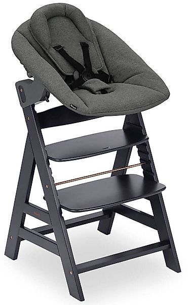 Hauck Hochstuhl »Alpha Newborn Set Plus, Dark Grey«, (Set), 2 St., mit Newb günstig online kaufen