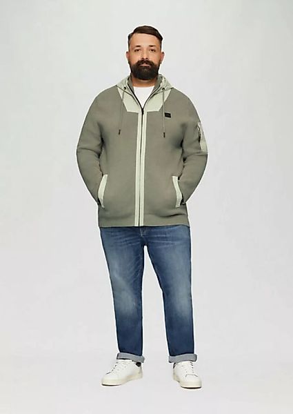 s.Oliver Outdoorjacke Hybridstrickjacke mit Kapuze aus Fabricmix günstig online kaufen