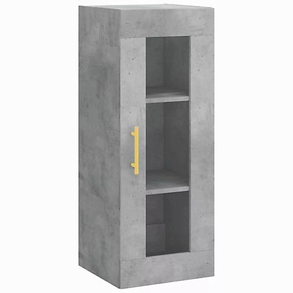 vidaXL Hängeschrank Wandschrank Betongrau 34,5x34x90 cm Glas Vitrine Hänges günstig online kaufen