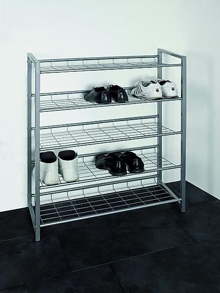 Schuhregal mit 5 Ablagen JUPP von Haku alufarbenes Stahlrohr günstig online kaufen