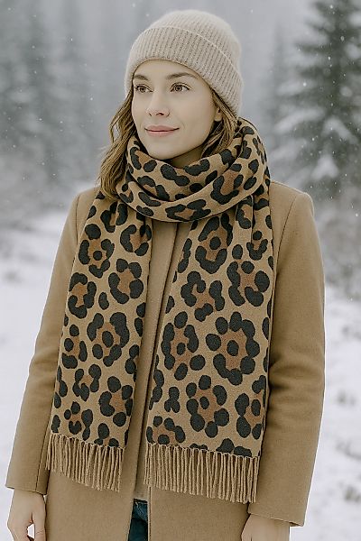 COLLEZIONE ALESSANDRO Modeschal "Leopard" 1 Stk. aus wärmender, dicker Visk günstig online kaufen