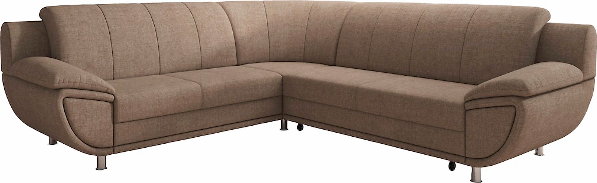 TRENDMANUFAKTUR Ecksofa "Rondo II, zeitlos & elegant, bequeme Armlehnen, L- günstig online kaufen