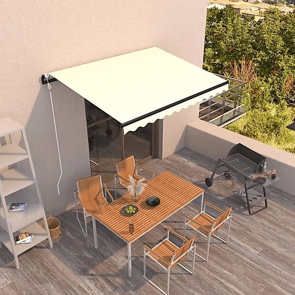 furnicato Markise Automatisch Einziehbar 350x250 cm Creme günstig online kaufen