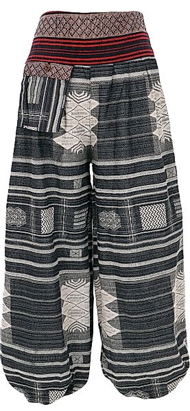 Guru-Shop Relaxhose Yogahose, Ikat Pluderhose mit günstig online kaufen
