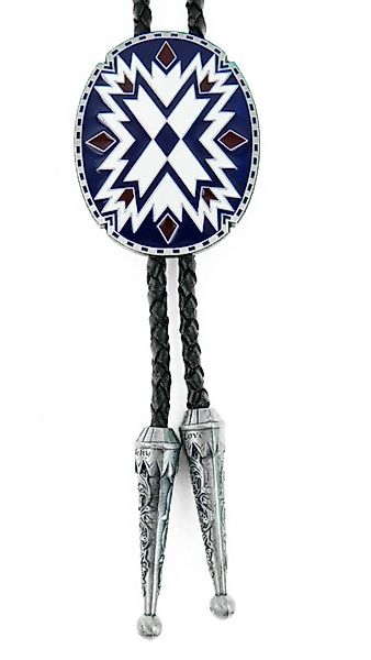 Westernlifestyle Krawatte Indianisches Ornament Bolo Tie Westernkrawatte günstig online kaufen