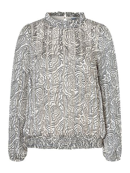 MORE&MORE Langarmbluse gemusterte, schimmernde Langarmbluse günstig online kaufen