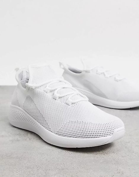 ASOS DESIGN – Sneaker in weißer Strick-Optik günstig online kaufen