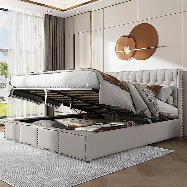 Odikalo Stauraumbett Polsterbett Lattenrost Polsterbank 140/180x200cm, günstig online kaufen