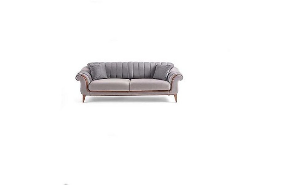 Xlmoebel 3-Sitzer 3-Sitzer Designer-Sofa für das Wohnzimmer mit grauem Text günstig online kaufen