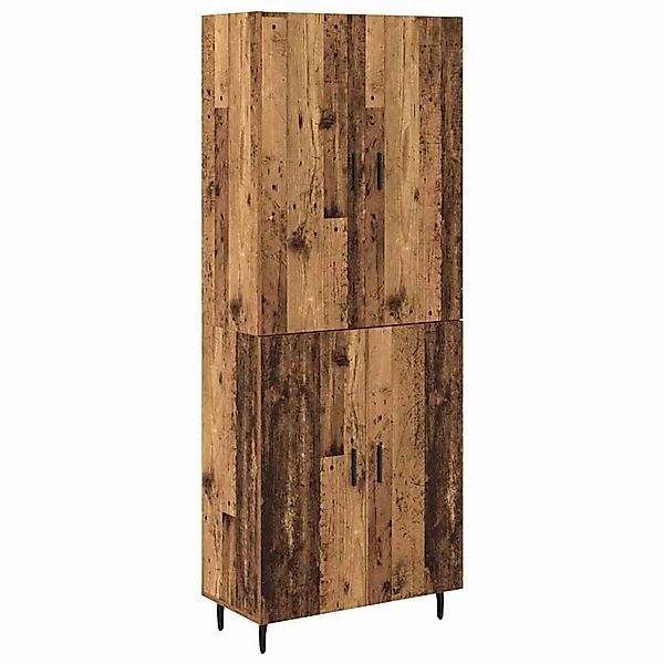 vidaXL Highboard 2-Tlg Altholz Engineered Wood und Glas 3415649 günstig online kaufen